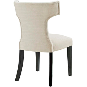 ModwayModway Curve Dining Side Chair Fabric Set of 2 EEI-2741 EEI-2741-BEI-SET- BetterPatio.com