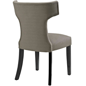ModwayModway Curve Dining Side Chair Fabric Set of 2 EEI-2741 EEI-2741-GRA-SET- BetterPatio.com