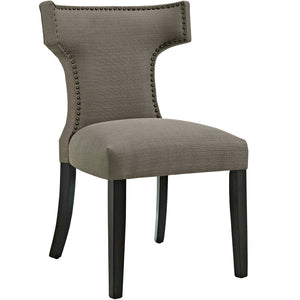 ModwayModway Curve Dining Side Chair Fabric Set of 2 EEI-2741 EEI-2741-GRA-SET- BetterPatio.com