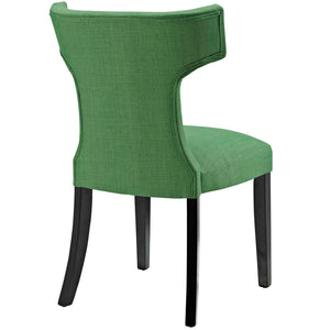 ModwayModway Curve Dining Side Chair Fabric Set of 2 EEI-2741 EEI-2741-GRN-SET- BetterPatio.com