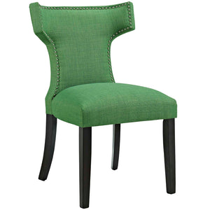 ModwayModway Curve Dining Side Chair Fabric Set of 2 EEI-2741 EEI-2741-GRN-SET- BetterPatio.com