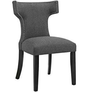 ModwayModway Curve Dining Side Chair Fabric Set of 2 EEI-2741 EEI-2741-GRY-SET- BetterPatio.com