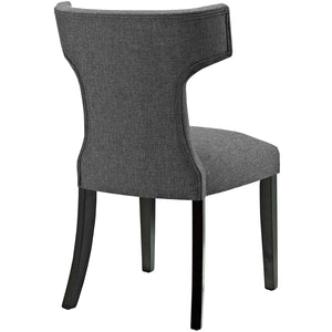 ModwayModway Curve Dining Side Chair Fabric Set of 2 EEI-2741 EEI-2741-GRY-SET- BetterPatio.com