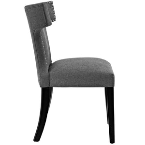 ModwayModway Curve Dining Side Chair Fabric Set of 2 EEI-2741 EEI-2741-GRY-SET- BetterPatio.com