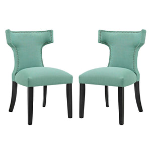 ModwayModway Curve Dining Side Chair Fabric Set of 2 EEI-2741 EEI-2741-LAG-SET- BetterPatio.com