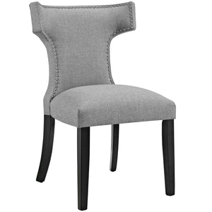 ModwayModway Curve Dining Side Chair Fabric Set of 2 EEI-2741 EEI-2741-LGR-SET- BetterPatio.com