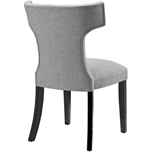 ModwayModway Curve Dining Side Chair Fabric Set of 2 EEI-2741 EEI-2741-LGR-SET- BetterPatio.com