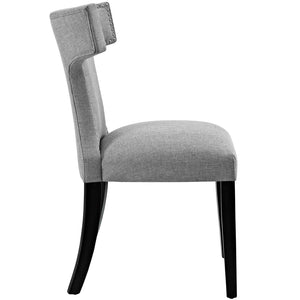 ModwayModway Curve Dining Side Chair Fabric Set of 2 EEI-2741 EEI-2741-LGR-SET- BetterPatio.com