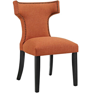 ModwayModway Curve Dining Side Chair Fabric Set of 2 EEI-2741 EEI-2741-ORA-SET- BetterPatio.com