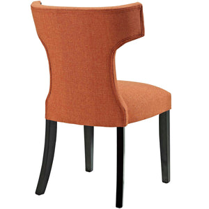 ModwayModway Curve Dining Side Chair Fabric Set of 2 EEI-2741 EEI-2741-ORA-SET- BetterPatio.com