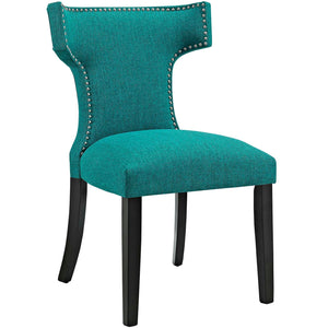 ModwayModway Curve Dining Side Chair Fabric Set of 2 EEI-2741 EEI-2741-TEA-SET- BetterPatio.com