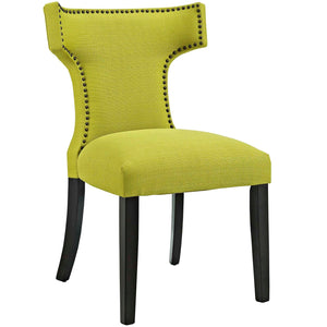 ModwayModway Curve Dining Side Chair Fabric Set of 2 EEI-2741 EEI-2741-WHE-SET- BetterPatio.com