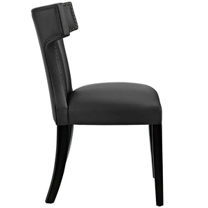 ModwayModway Curve Dining Side Chair Vinyl Set of 2 EEI-2740 EEI-2740-BLK-SET- BetterPatio.com