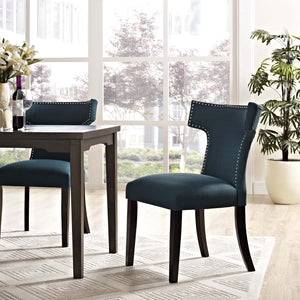 ModwayModway Curve Fabric Dining Chair EEI-2221 EEI-2221-AZU- BetterPatio.com