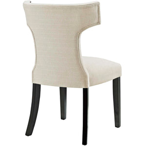 ModwayModway Curve Fabric Dining Chair EEI-2221 EEI-2221-BEI- BetterPatio.com