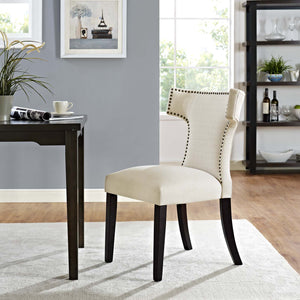 ModwayModway Curve Fabric Dining Chair EEI-2221 EEI-2221-BEI- BetterPatio.com