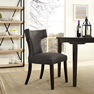 ModwayModway Curve Fabric Dining Chair EEI-2221 EEI-2221-BRN- BetterPatio.com