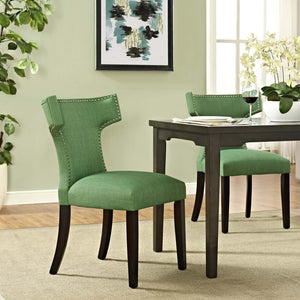 ModwayModway Curve Fabric Dining Chair EEI-2221 EEI-2221-GRN- BetterPatio.com