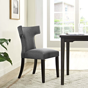 ModwayModway Curve Fabric Dining Chair EEI-2221 EEI-2221-GRY- BetterPatio.com