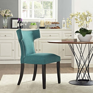 ModwayModway Curve Fabric Dining Chair EEI-2221 EEI-2221-TEA- BetterPatio.com