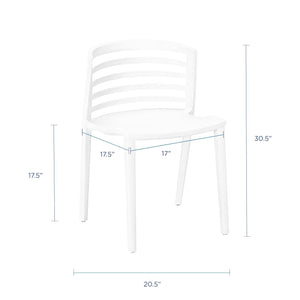 ModwayModway Curvy Dining Side Chair EEI-557 EEI-557-WHI- BetterPatio.com