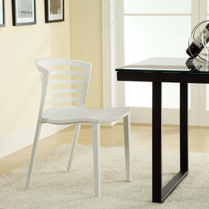 ModwayModway Curvy Dining Side Chair EEI-557 EEI-557-WHI- BetterPatio.com