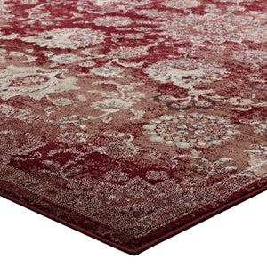 ModwayModway Cynara Distressed Floral Persian Medallion 5x8 Area Rug R-1111-58 R-1111A-58- BetterPatio.com