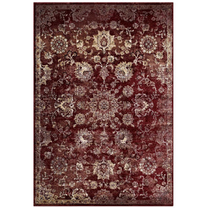 ModwayModway Cynara Distressed Floral Persian Medallion 5x8 Area Rug R-1111-58 R-1111A-58- BetterPatio.com