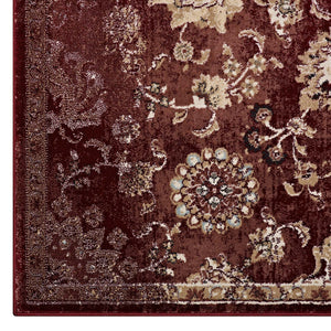 ModwayModway Cynara Distressed Floral Persian Medallion 5x8 Area Rug R-1111-58 R-1111A-58- BetterPatio.com