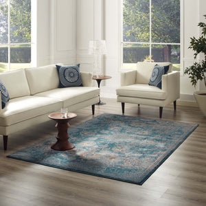 ModwayModway Cynara Distressed Floral Persian Medallion 5x8 Area Rug R-1111-58 R-1111B-58- BetterPatio.com