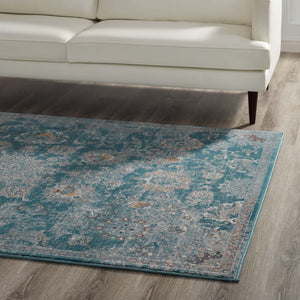 ModwayModway Cynara Distressed Floral Persian Medallion 5x8 Area Rug R-1111-58 R-1111B-58- BetterPatio.com