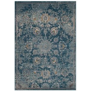 ModwayModway Cynara Distressed Floral Persian Medallion 5x8 Area Rug R-1111-58 R-1111B-58- BetterPatio.com