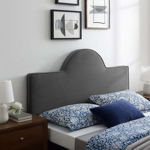 ModwayModway Dawn Twin Performance Velvet Headboard MOD-6302 MOD-6302-CHA- BetterPatio.com