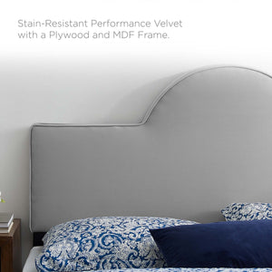 ModwayModway Dawn Twin Performance Velvet Headboard MOD-6302 MOD-6302-LGR- BetterPatio.com