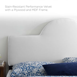 ModwayModway Dawn Twin Performance Velvet Headboard MOD-6302 MOD-6302-WHI- BetterPatio.com