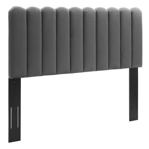 ModwayModway Delilah Performance Velvet Twin Headboard MOD-6317 MOD-6317-CHA- BetterPatio.com