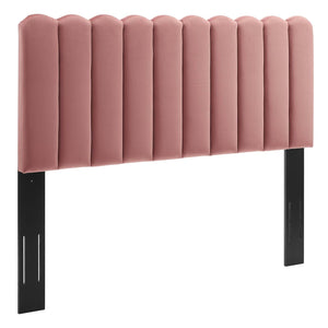 ModwayModway Delilah Performance Velvet Twin Headboard MOD-6317 MOD-6317-DUS- BetterPatio.com