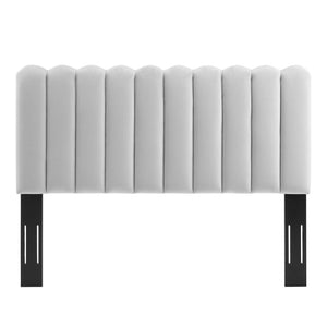 ModwayModway Delilah Performance Velvet Twin Headboard MOD-6317 MOD-6317-LGR- BetterPatio.com