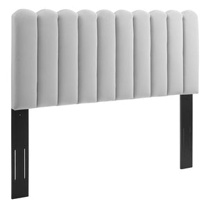 ModwayModway Delilah Performance Velvet Twin Headboard MOD-6317 MOD-6317-LGR- BetterPatio.com