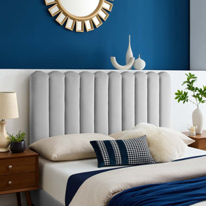 ModwayModway Delilah Performance Velvet Twin Headboard MOD-6317 MOD-6317-LGR- BetterPatio.com