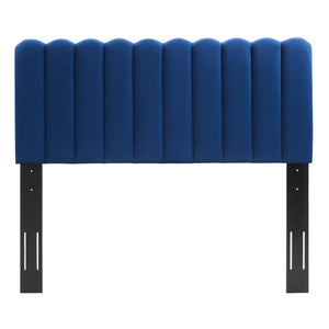 ModwayModway Delilah Performance Velvet Twin Headboard MOD-6317 MOD-6317-NAV- BetterPatio.com