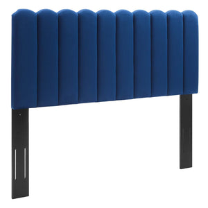 ModwayModway Delilah Performance Velvet Twin Headboard MOD-6317 MOD-6317-NAV- BetterPatio.com