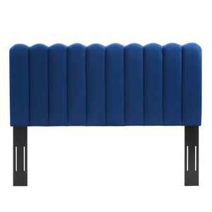 ModwayModway Delilah Performance Velvet Twin Headboard MOD-6317 MOD-6317-NAV- BetterPatio.com