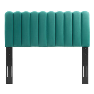 ModwayModway Delilah Performance Velvet Twin Headboard MOD-6317 MOD-6317-TEA- BetterPatio.com