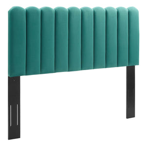 ModwayModway Delilah Performance Velvet Twin Headboard MOD-6317 MOD-6317-TEA- BetterPatio.com