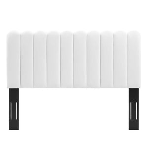 ModwayModway Delilah Performance Velvet Twin Headboard MOD-6317 MOD-6317-WHI- BetterPatio.com