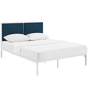 ModwayModway Della King Fabric Bed MOD-5463 MOD-5463-WHI-AZU- BetterPatio.com