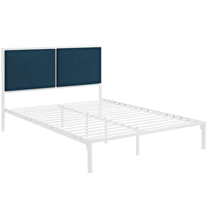 ModwayModway Della King Fabric Bed MOD-5463 MOD-5463-WHI-AZU- BetterPatio.com