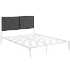 ModwayModway Della King Fabric Bed MOD-5463 MOD-5463-WHI-GRY- BetterPatio.com