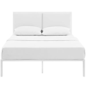 ModwayModway Della King Vinyl Bed MOD-5464 MOD-5464-WHI-WHI- BetterPatio.com